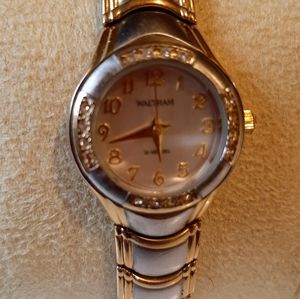 Sterling Silver Waltham WAW025A Diamond Quartz Two-Tone Watch